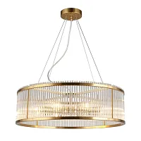 Люстра подвесная Portofino OML-67203-08 Omnilux прозрачная на 8 ламп, основание бронзовое в стиле современный Люстра подвесная Portofino OML-67203-08 Omnilux прозрачная на 8 ламп, основание бронзовое в стиле современный